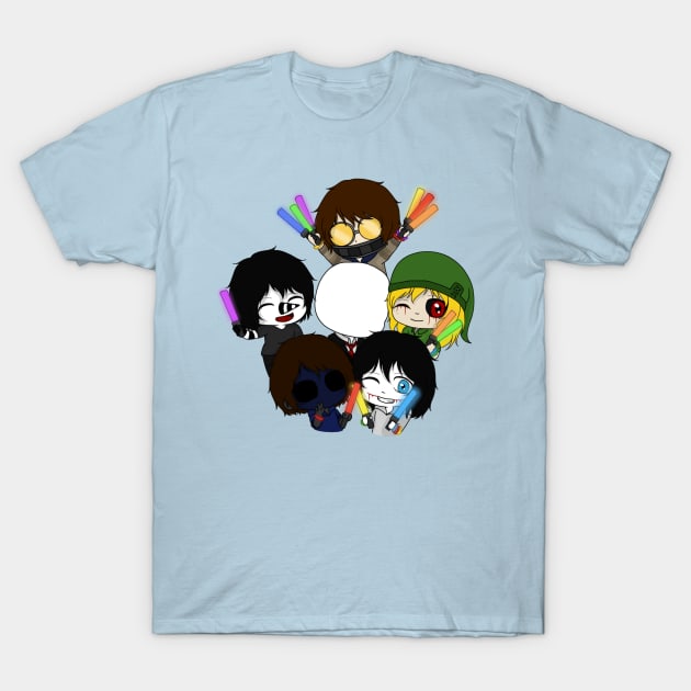 creepyasta boys party T-Shirt by LillyTheChibi
